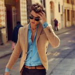 blazer and denin shirt