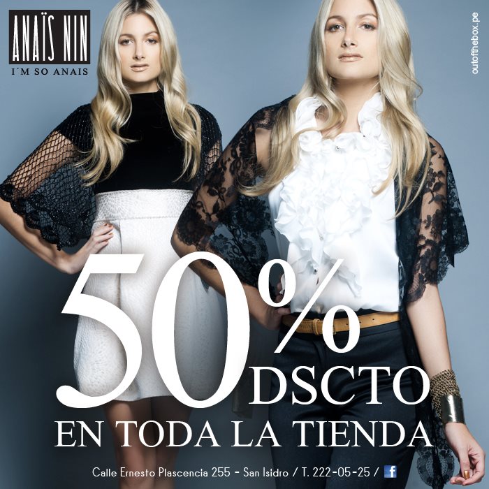 Es tiempo de descuentos @ Anais Nin Boutique